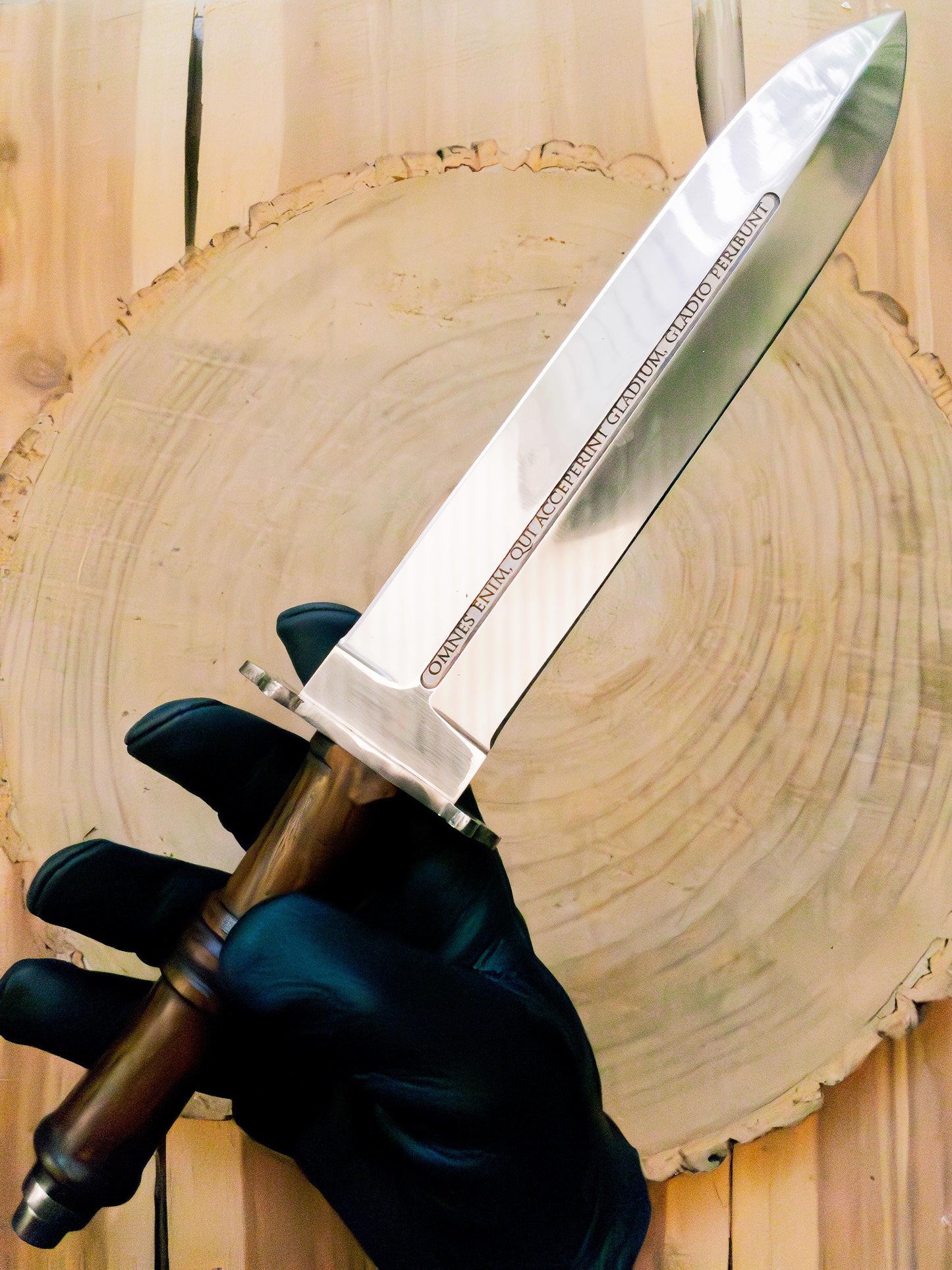 Dagger knife - Short Dagger 1085 steel & Rosewood Handle