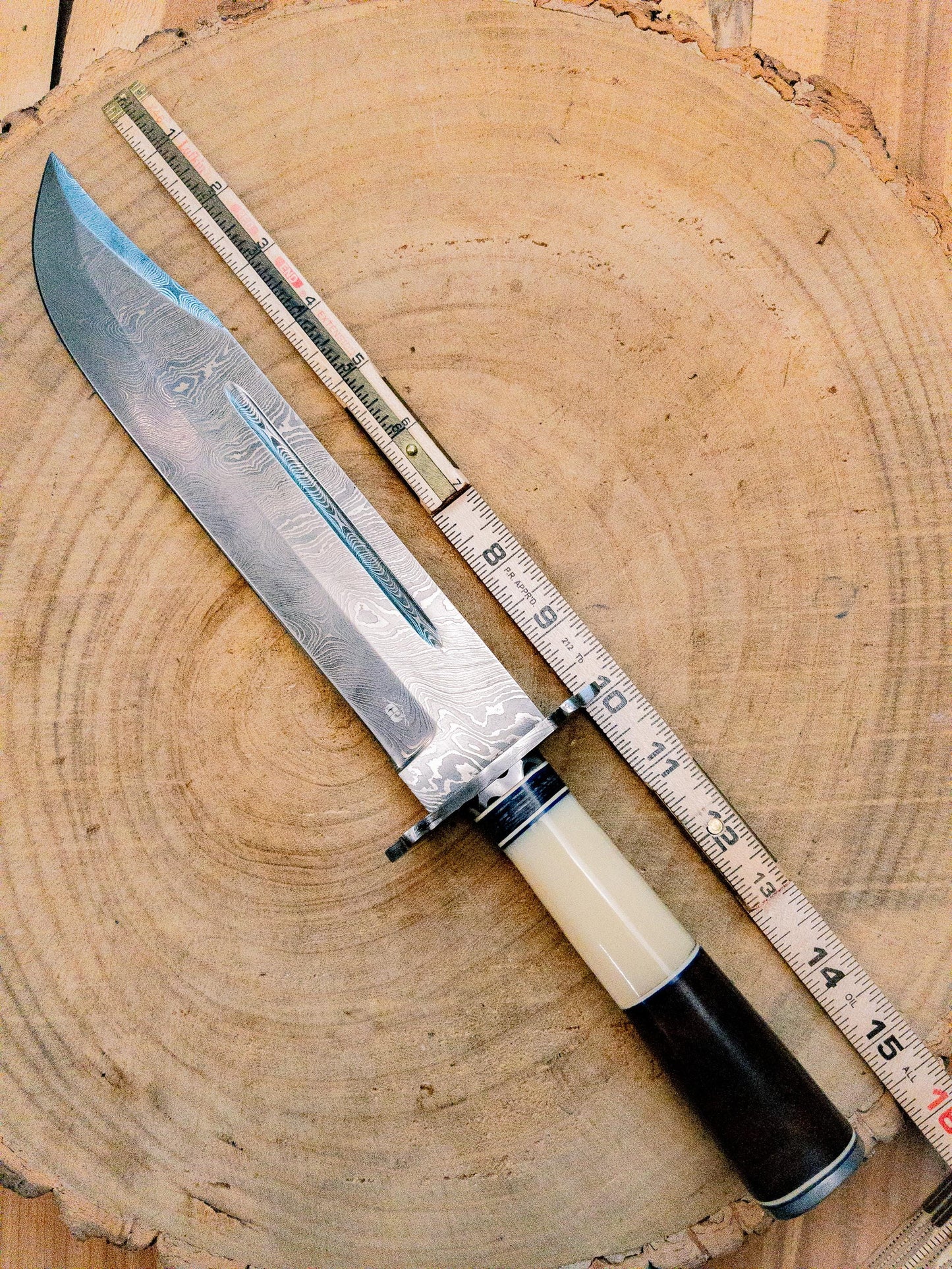 Damascus Bravo Bowie Knife
