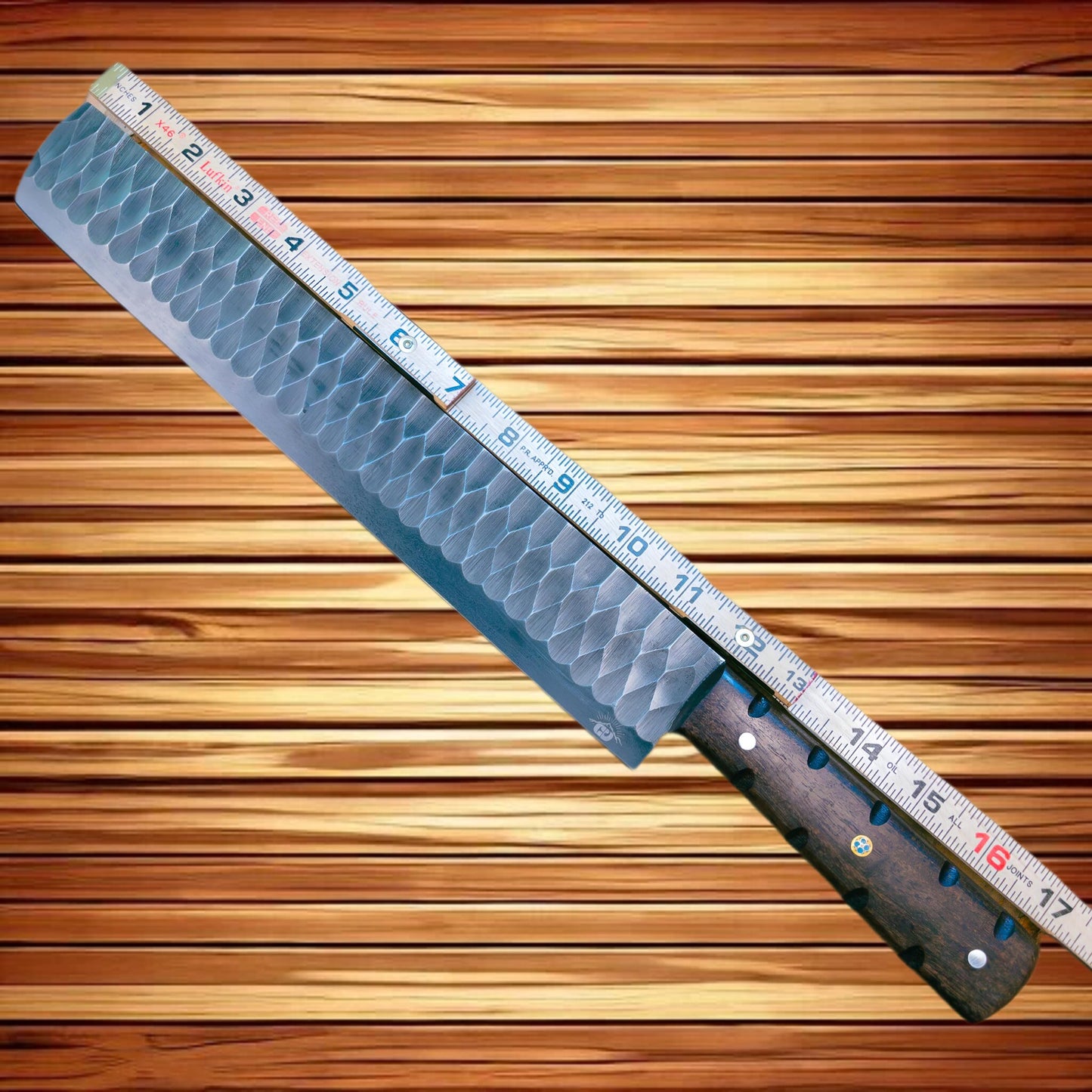 Brisket Slicer - 1095 HCS - Diamond Pattern Hand Finish Bladework - Rosewood Handle