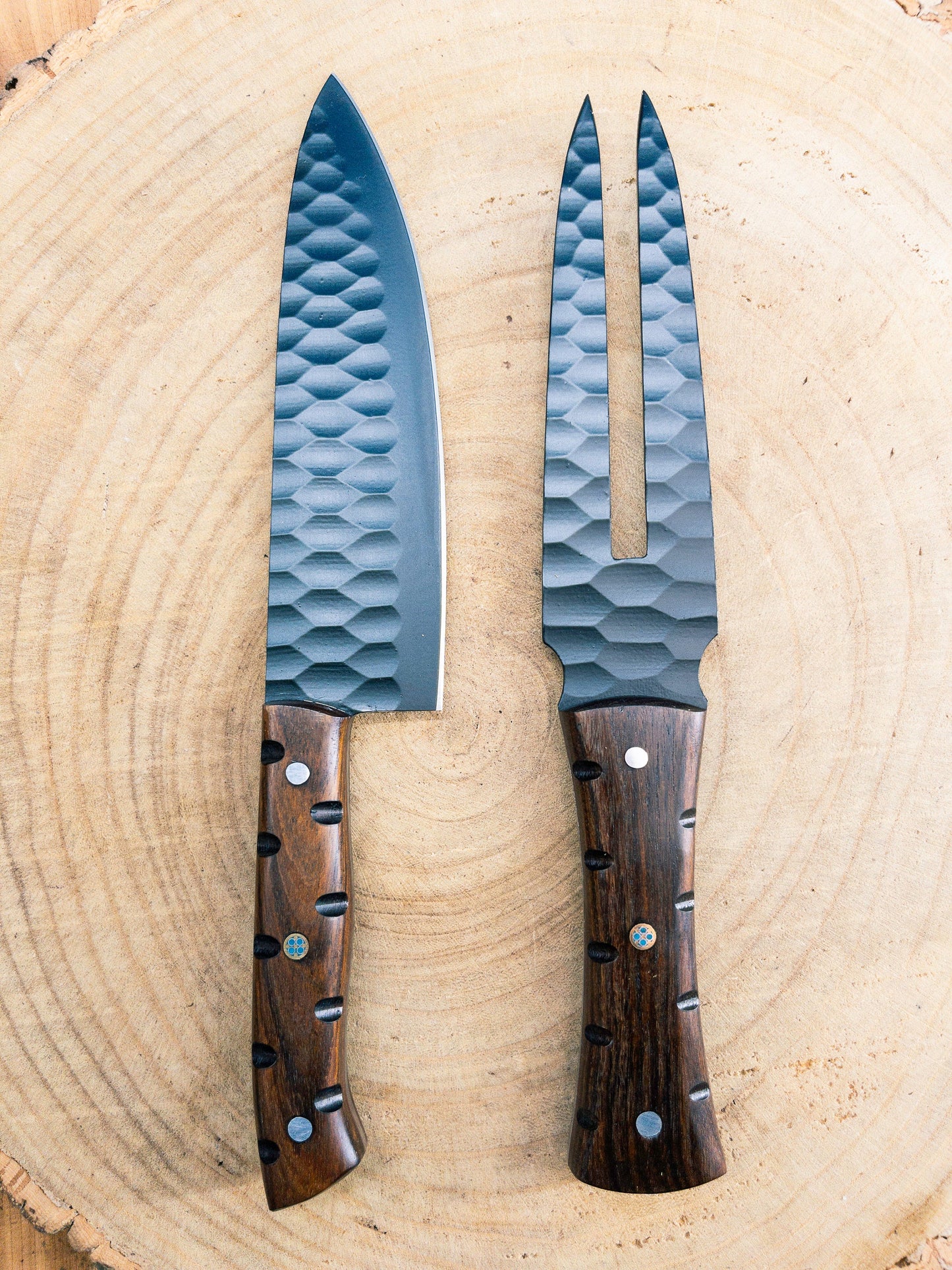 BBQ Chef Knife Companion Set 2pcs Meat Fork, Chef Knife