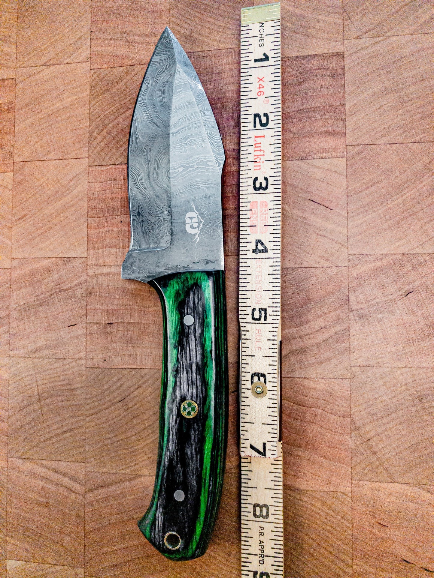 Damascus Hunting Knife / EDC Utility Knife Fixed Blade