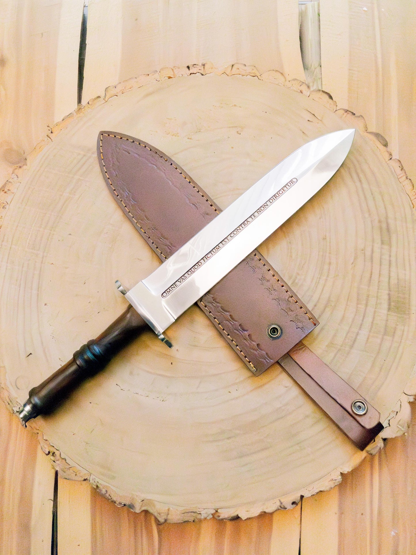 Dagger knife - Short Dagger 1085 steel & Rosewood Handle