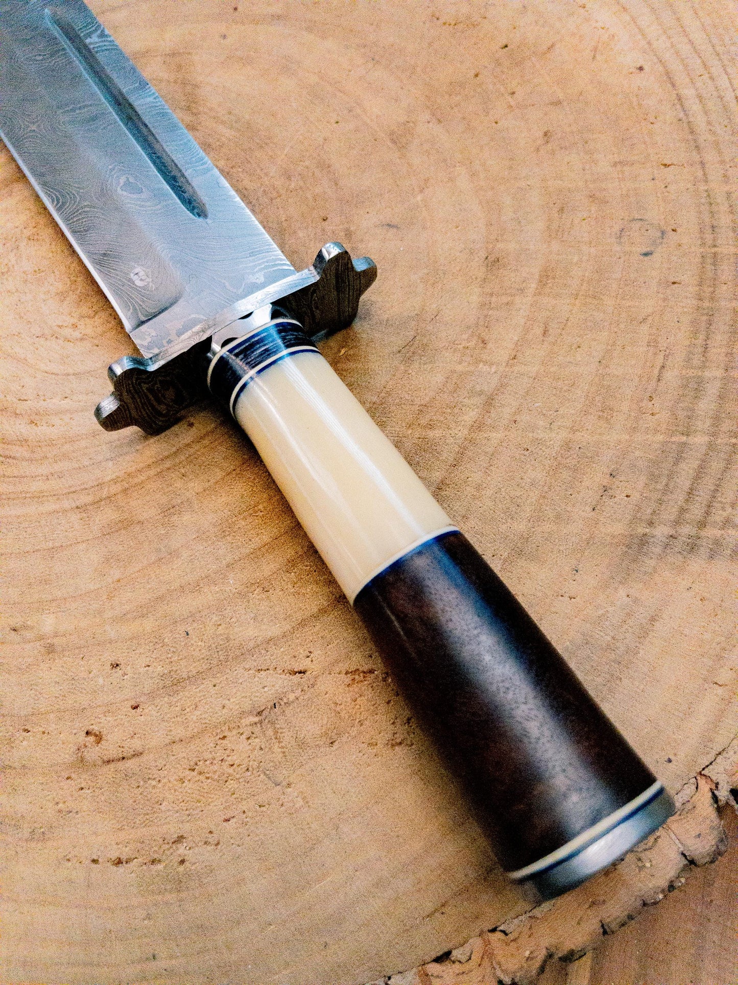 Damascus Bravo Bowie Knife