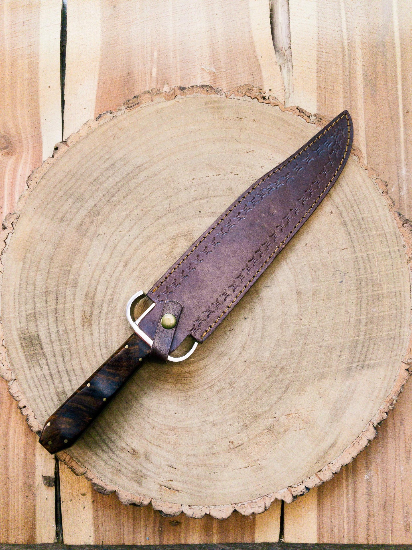 Bowie Knife "The Dueler" 1085 steel, Lightweight, Back-cut, Coffin Handle