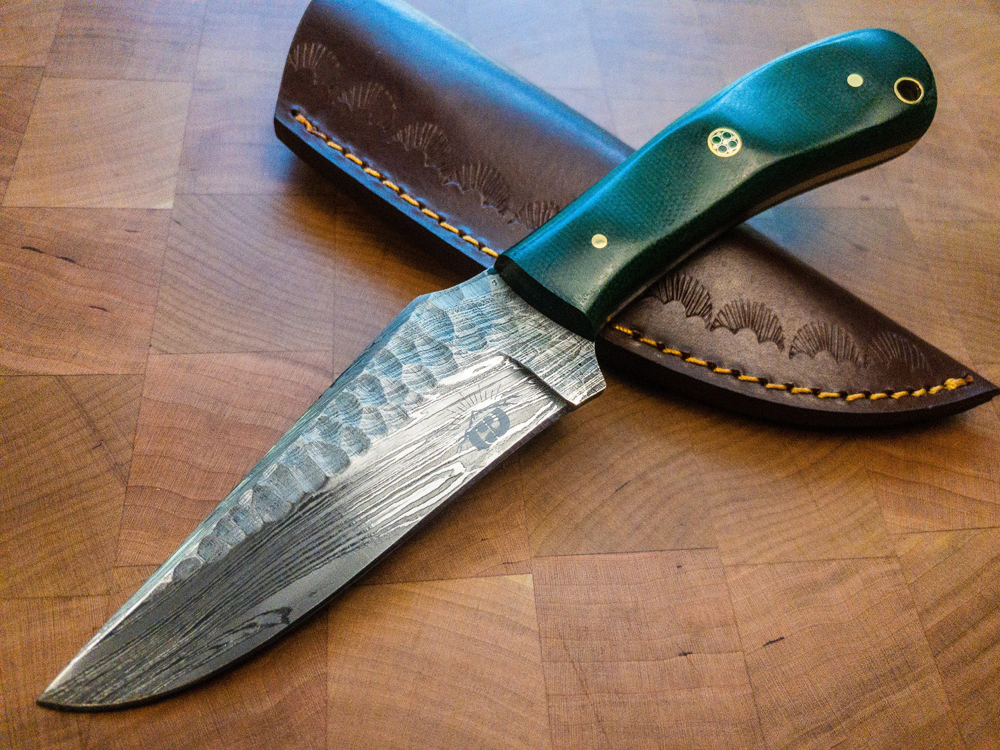 Damascus Hunting Knife / EDC Utility Knife Fixed Blade