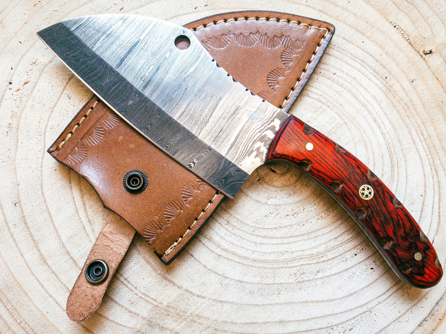 Damascus Steel Cleaver / Chopper Kitchen Knife