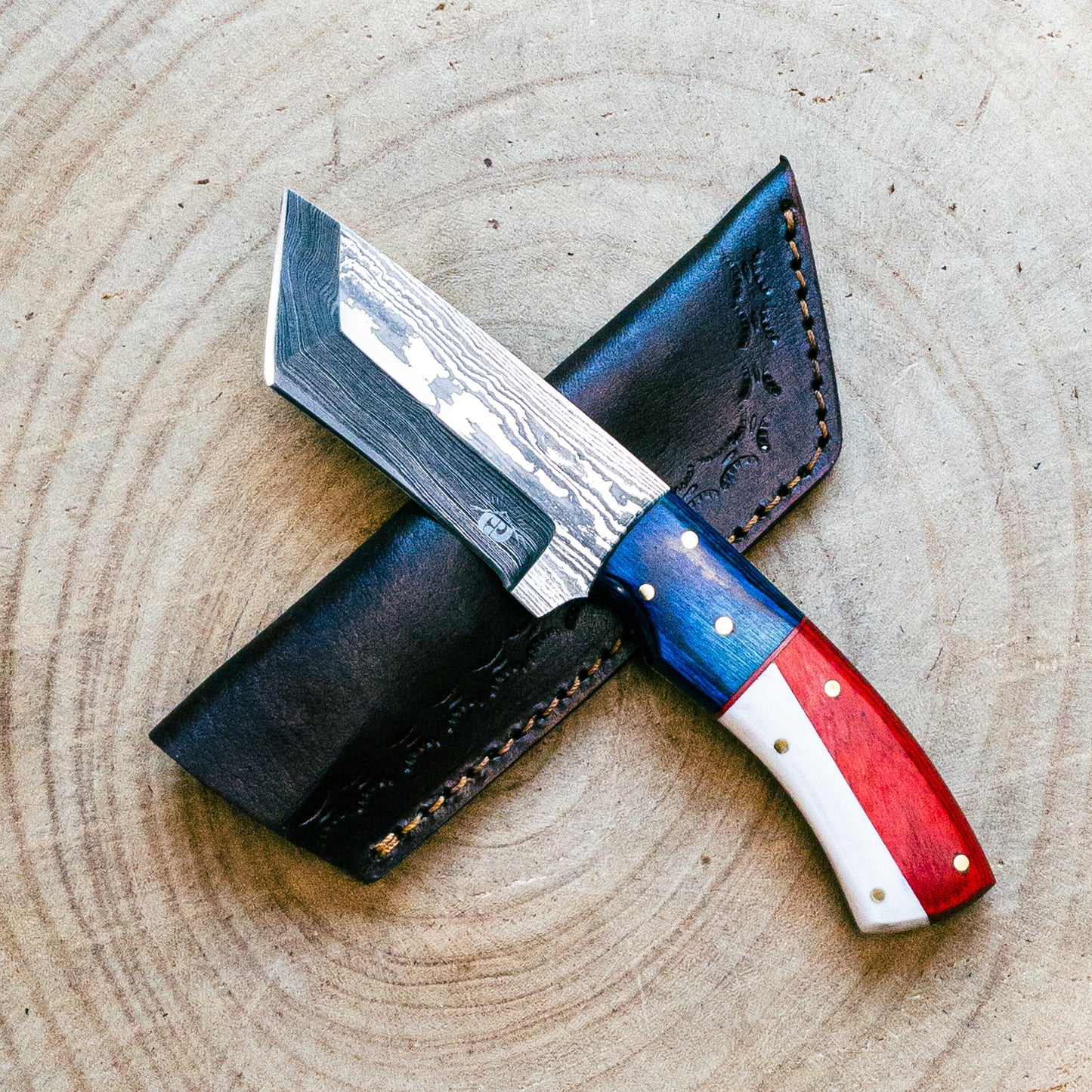 Damascus Tanto Freedom Knife