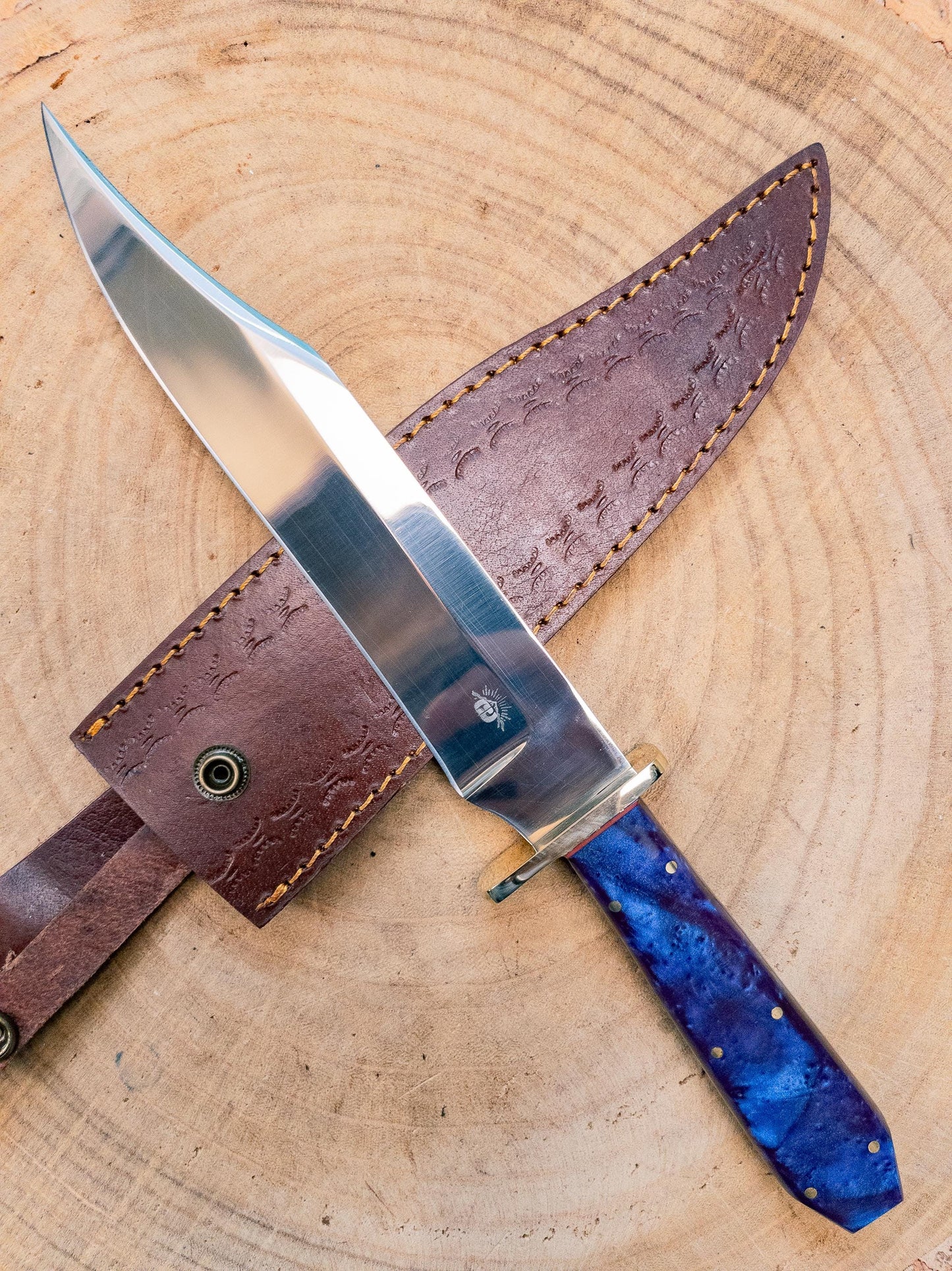 Bowie Knife "The Royal Purpose" 1085 steel, Lightweight, Back-cut, Coffin Handle