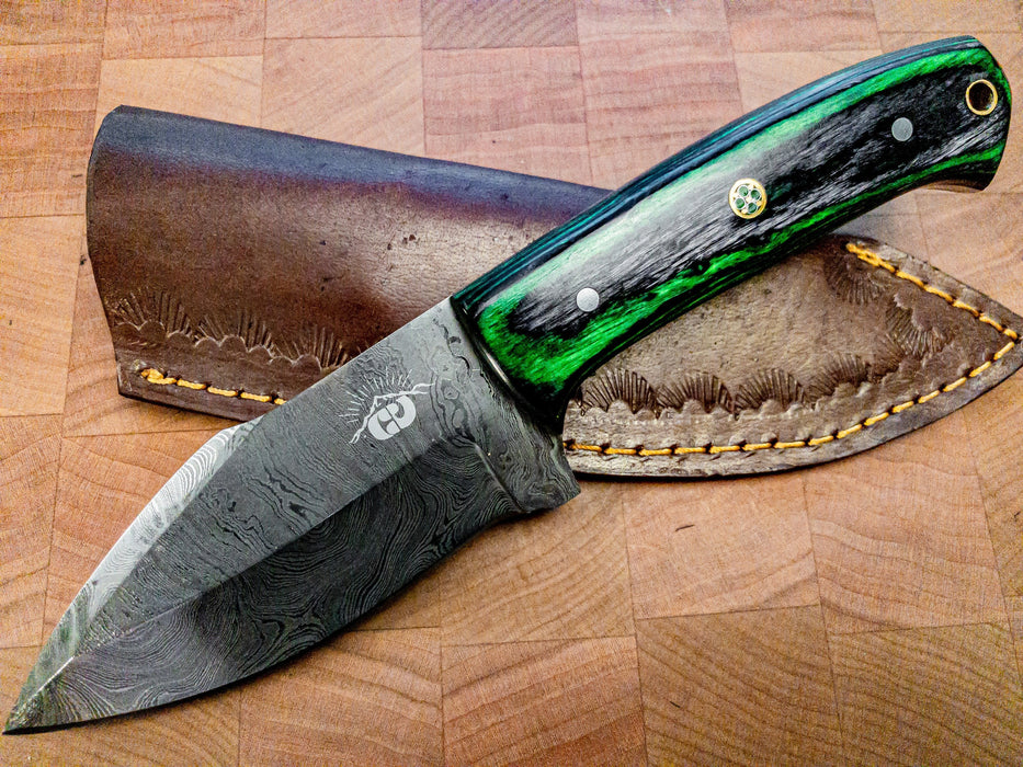 Damascus Hunting Knife / EDC Utility Knife Fixed Blade