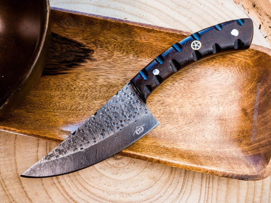 Damascus Hunting Knife / EDC Utility Knife Fixed Blade — Crashpad