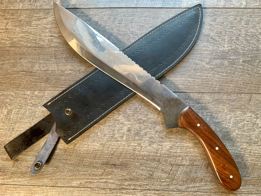 Hunting / Bowie Knife in 1085 Steel, Rosewood Handle